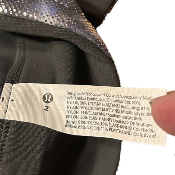 Lululemon Align Silver Metallic Sports Bra Size 2 - Picture 7 of 9